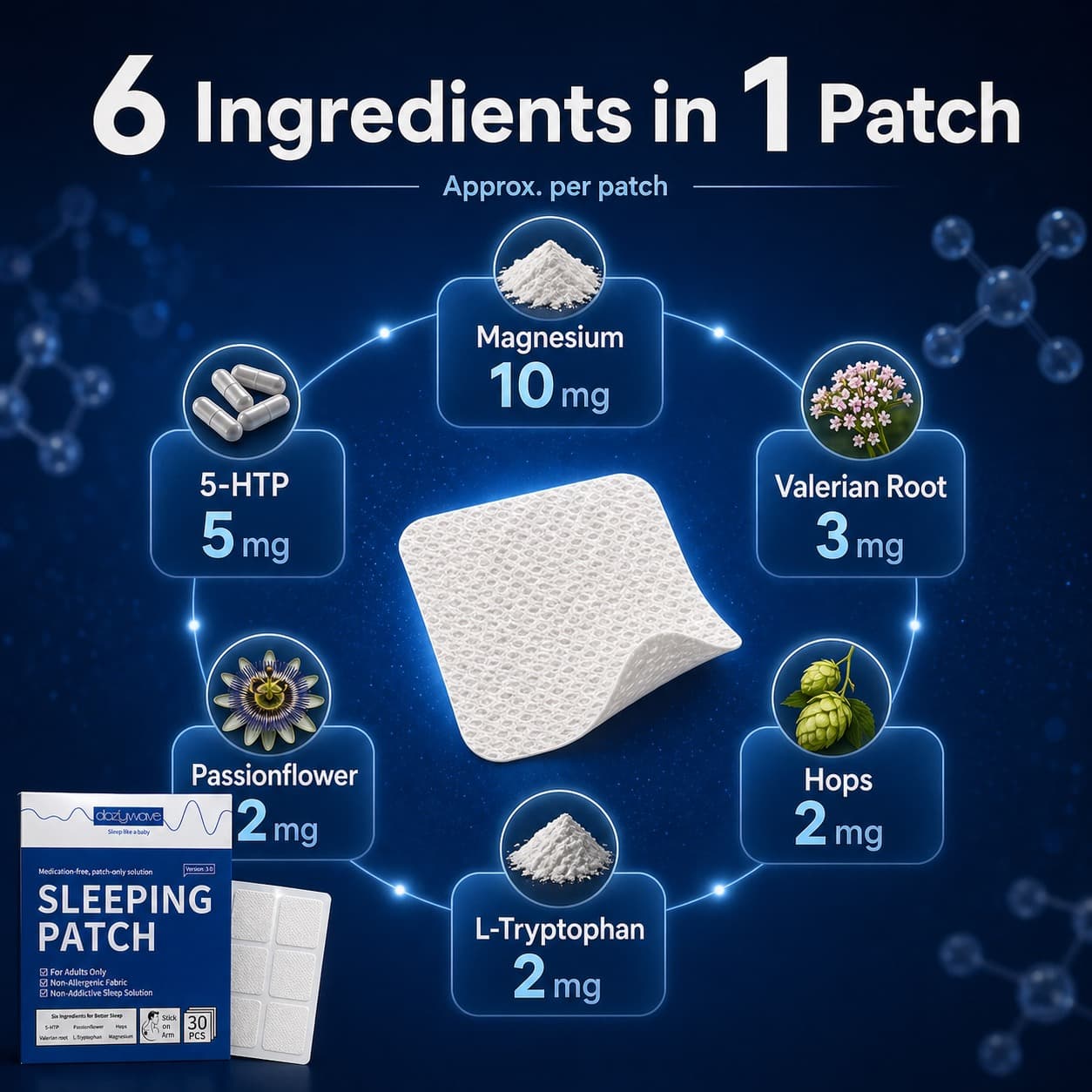 Dozywave Herbal Sleep Patches for Adults 3